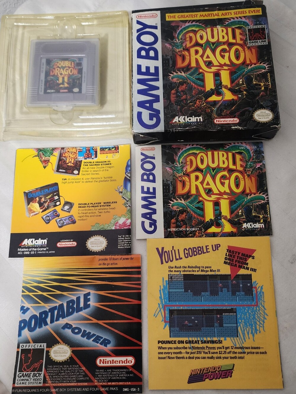 Nintendo Double Dragon II Game Boy Boxed Set – Black, Yellow, Red, Blue